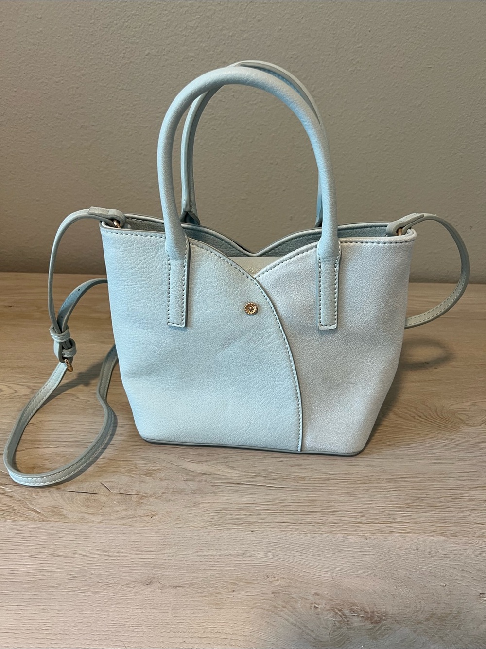 LC Lauren Conrad Pale Blue Mini Tulip Crossbody Purse
